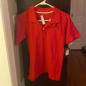 Red Jordan polo nwt size medium